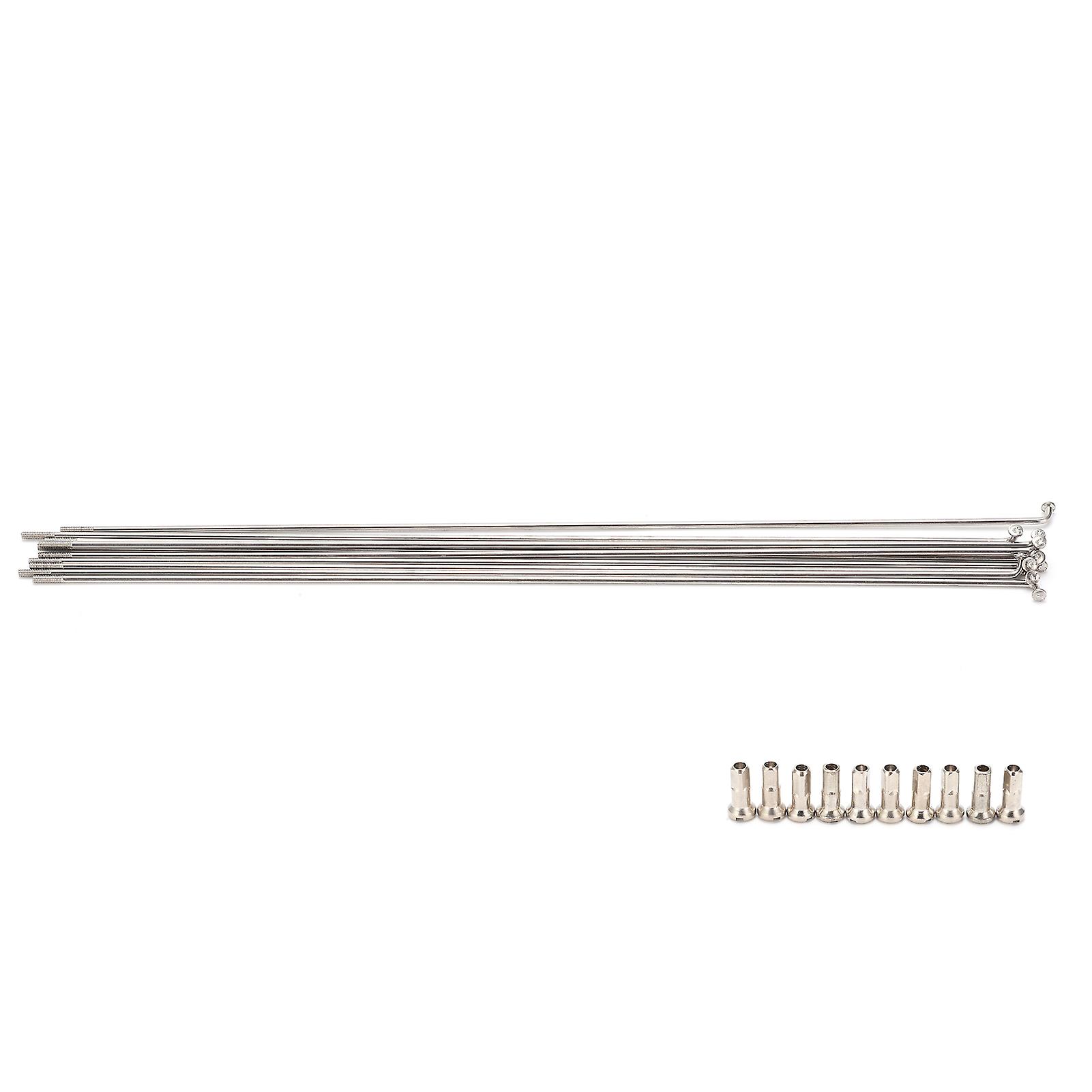 10 Sets 14g Bicycle Stainless Steel Spokes With Cap For Road Mountain Downhill Bike Repair Parts245mm