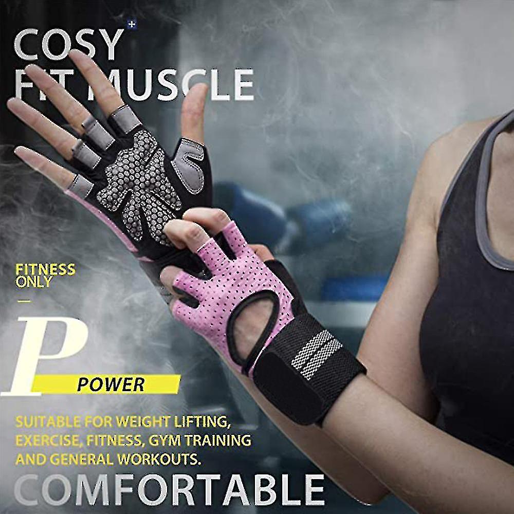 Gym Workout Gloves With Wrist Wrap Support For Men Women