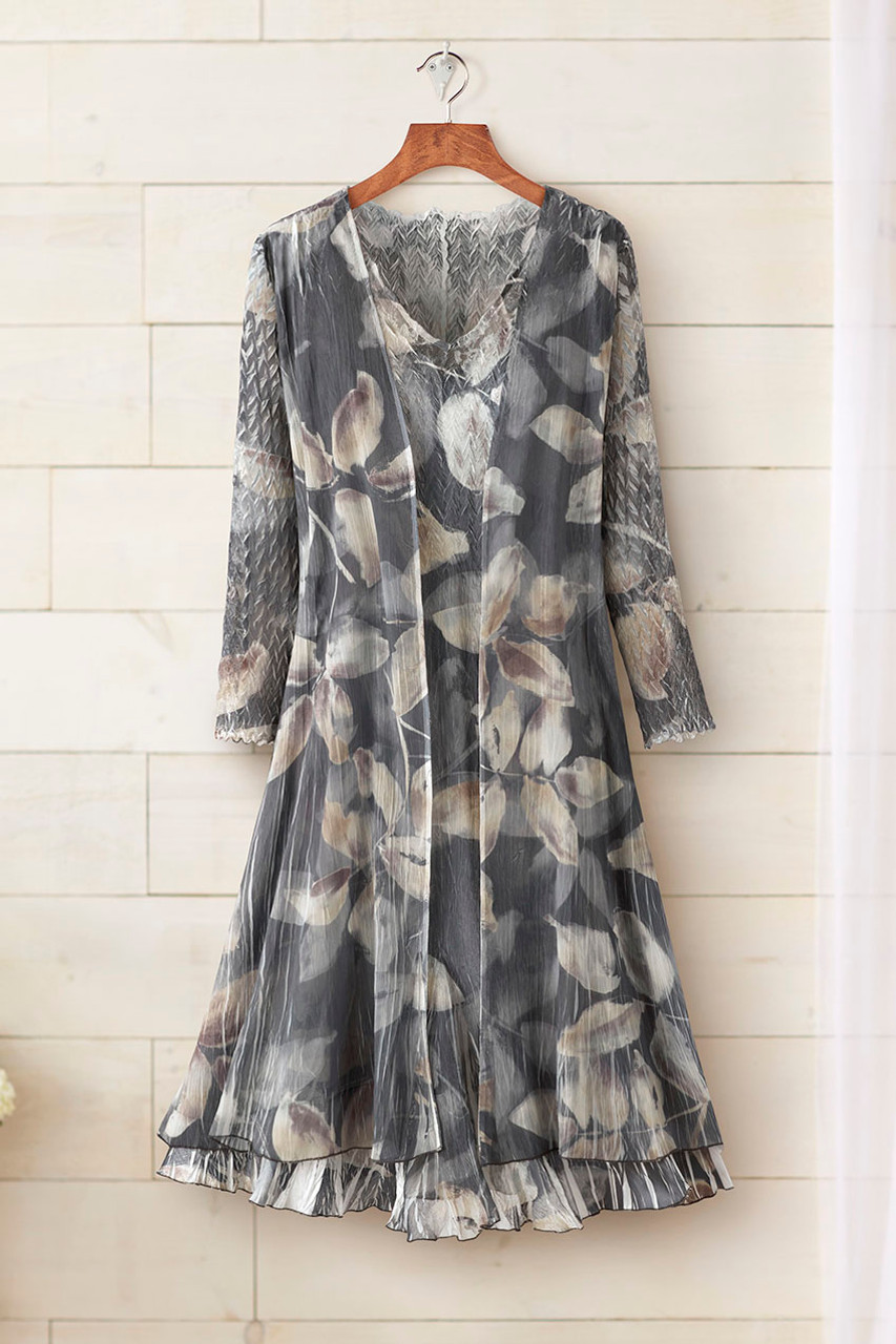 Nocturnal Foliage Jacket Dress by Komarov