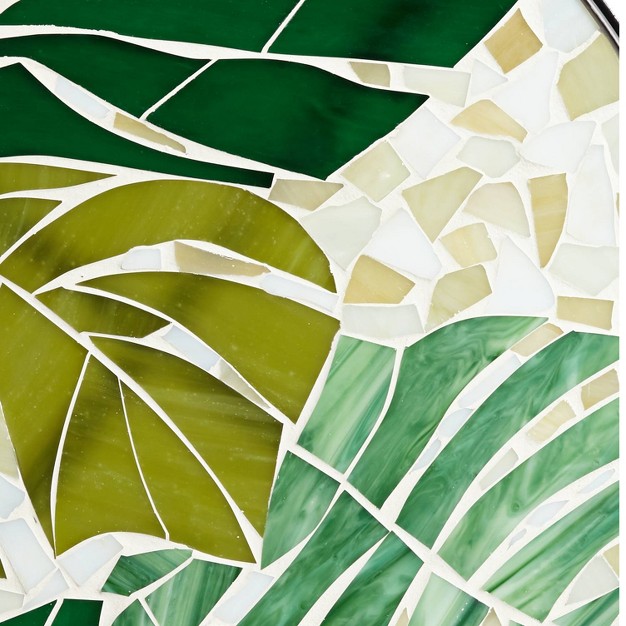 Wide Green Leaf Mosaic Tabletop For Front Porch Patio Home House