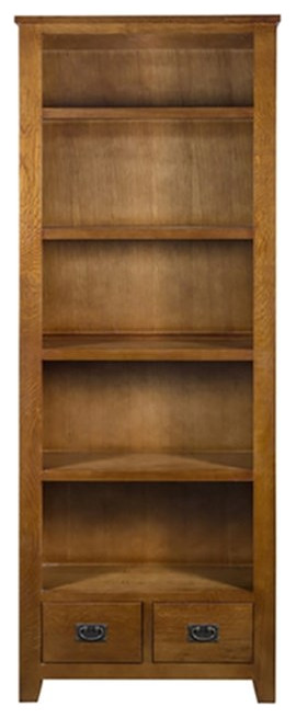 Crafters and Weavers Arts and Crafts 31.5 quotWood Open Shelf Bookcase in Cherry   Craftsman   Bookcases   by Homesquare  Houzz