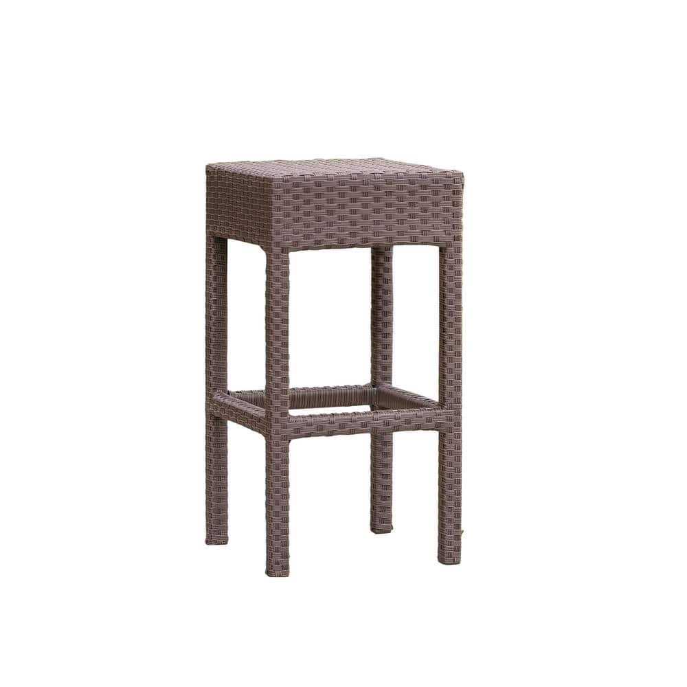 Noble House Yvonne Backless Plastic Outdoor Bar Stool (2-Pack) 2673