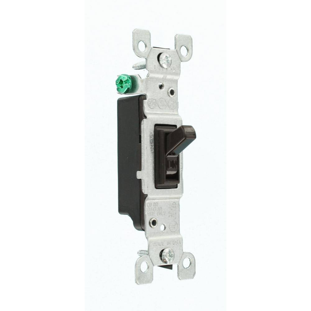 Leviton 15 Amp Residential grade Single-Pole Toggle Switch Black 1451-2E