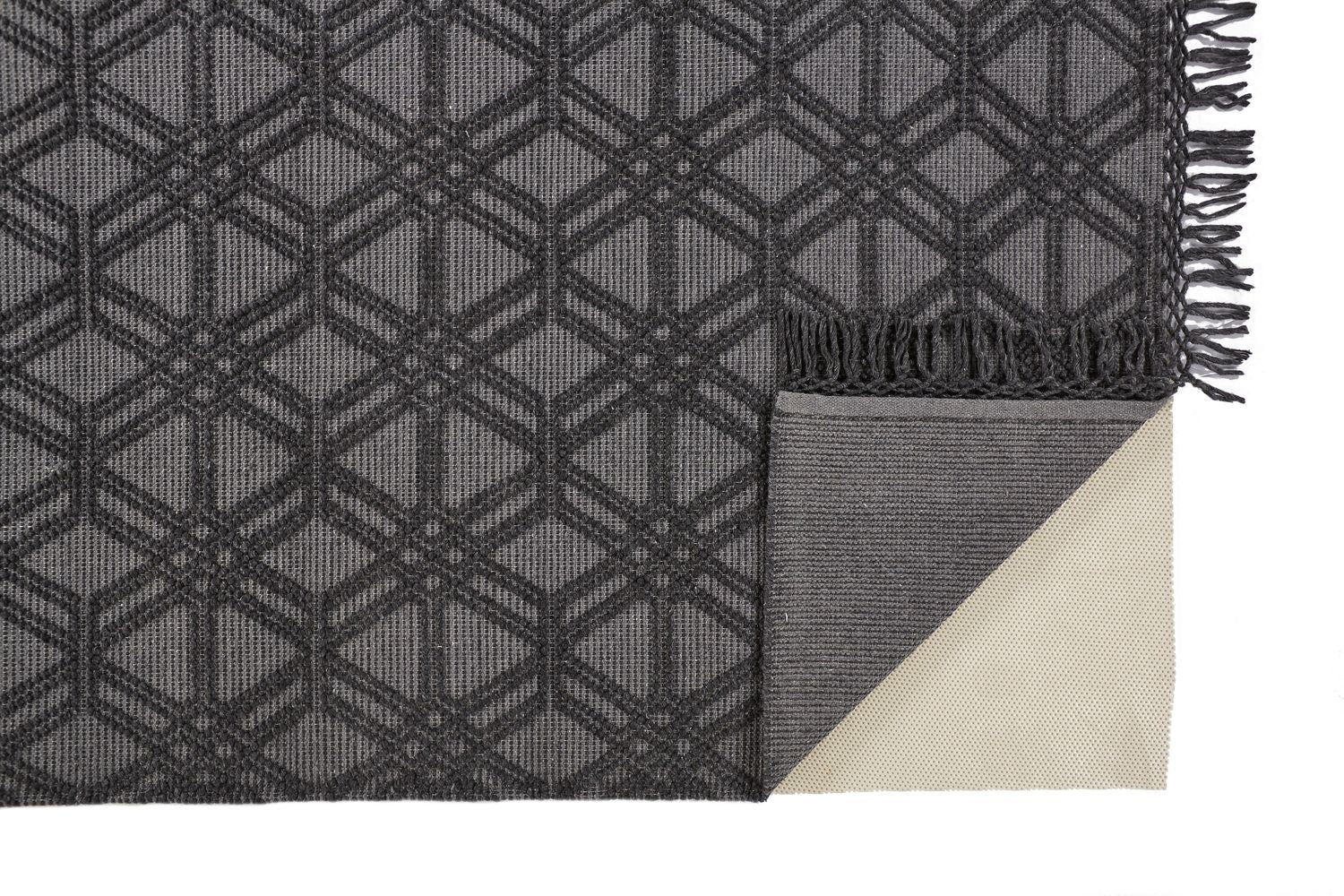 Lavinda Hand Woven Gray and Black Rug by BD Fine