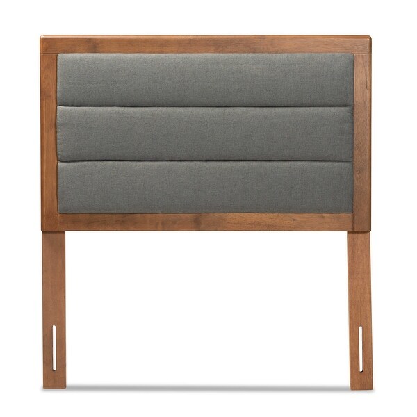 Dexter Modern and Contemporary Fabric and Wood Headboard-Dark Grey - - 34237140