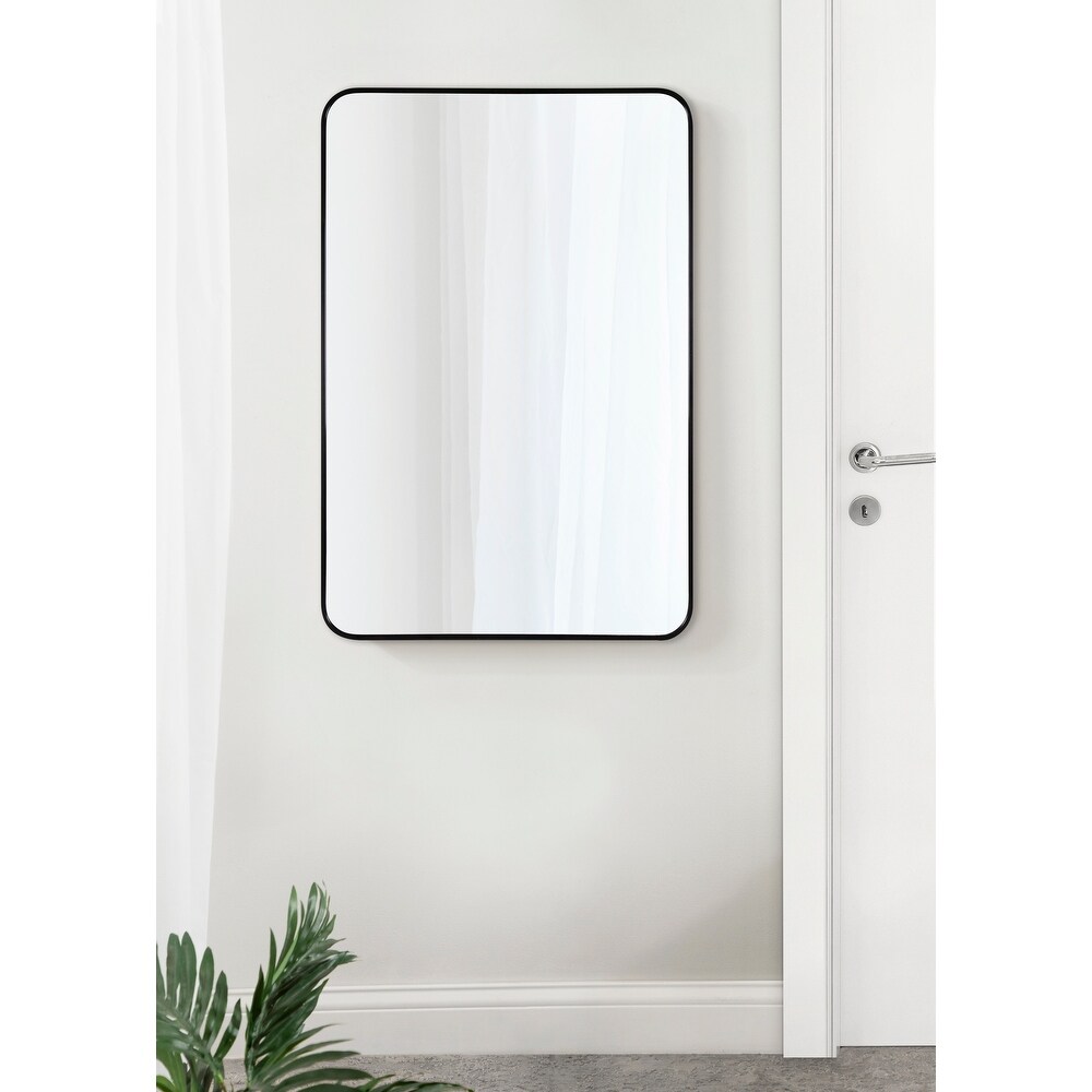 Kate and Laurel Zayda Radius Rectangle Framed Wall Mirror