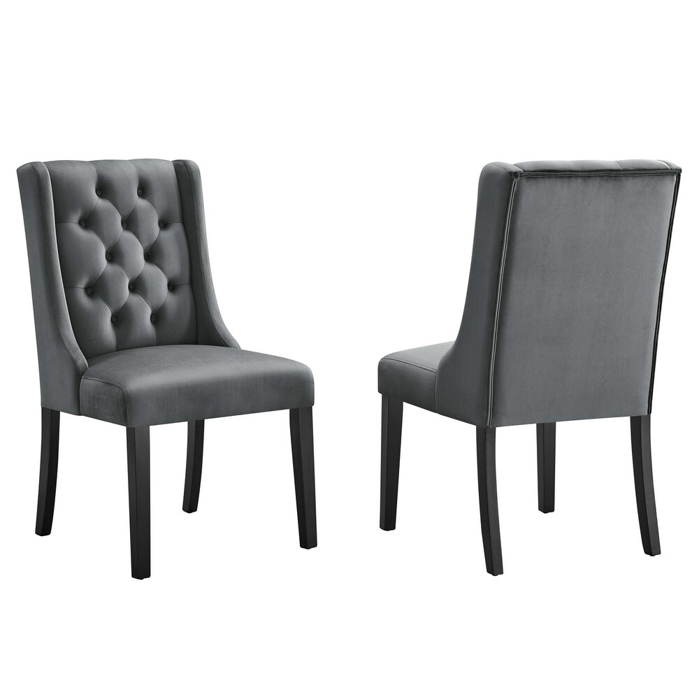 Baronet Performance Velvet Dining Chairs   Set of 2