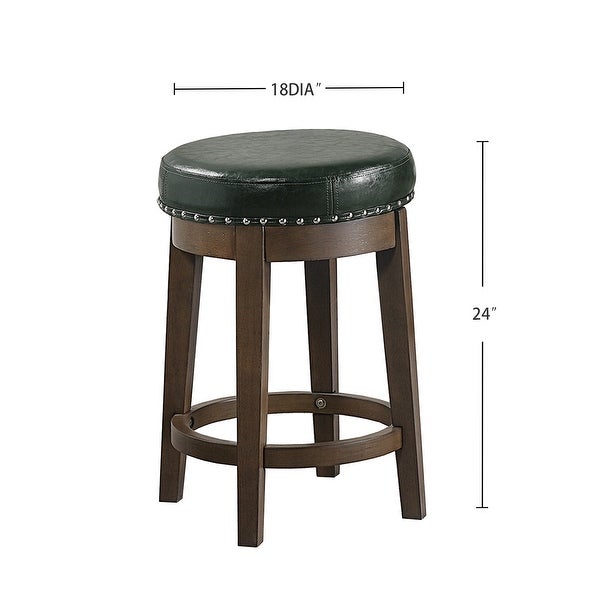 Set of 2 24 -inches PU Swivel Stool