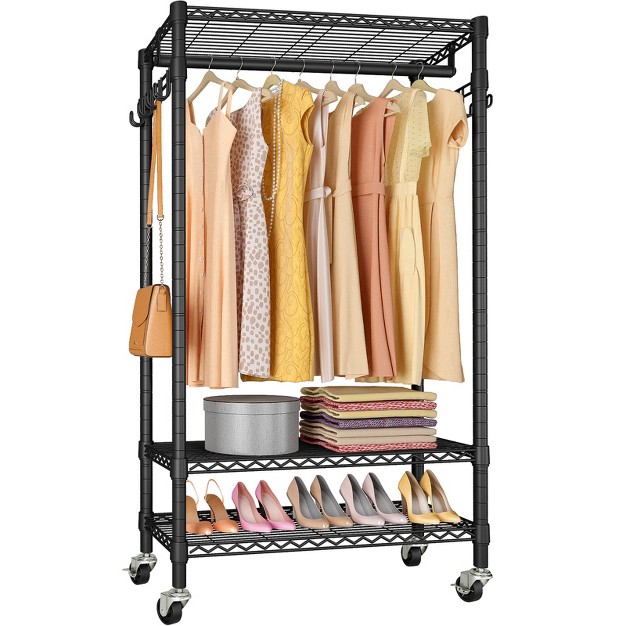 Vipek R1 Rolling Garment Rack Portable Heavy Duty Clothes Rack Freestanding Closet Racks