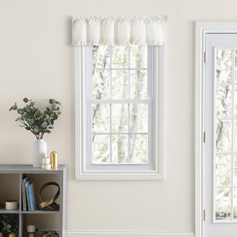 Ellis Home Classic Narrow Ruffle Rod Pocket Valance