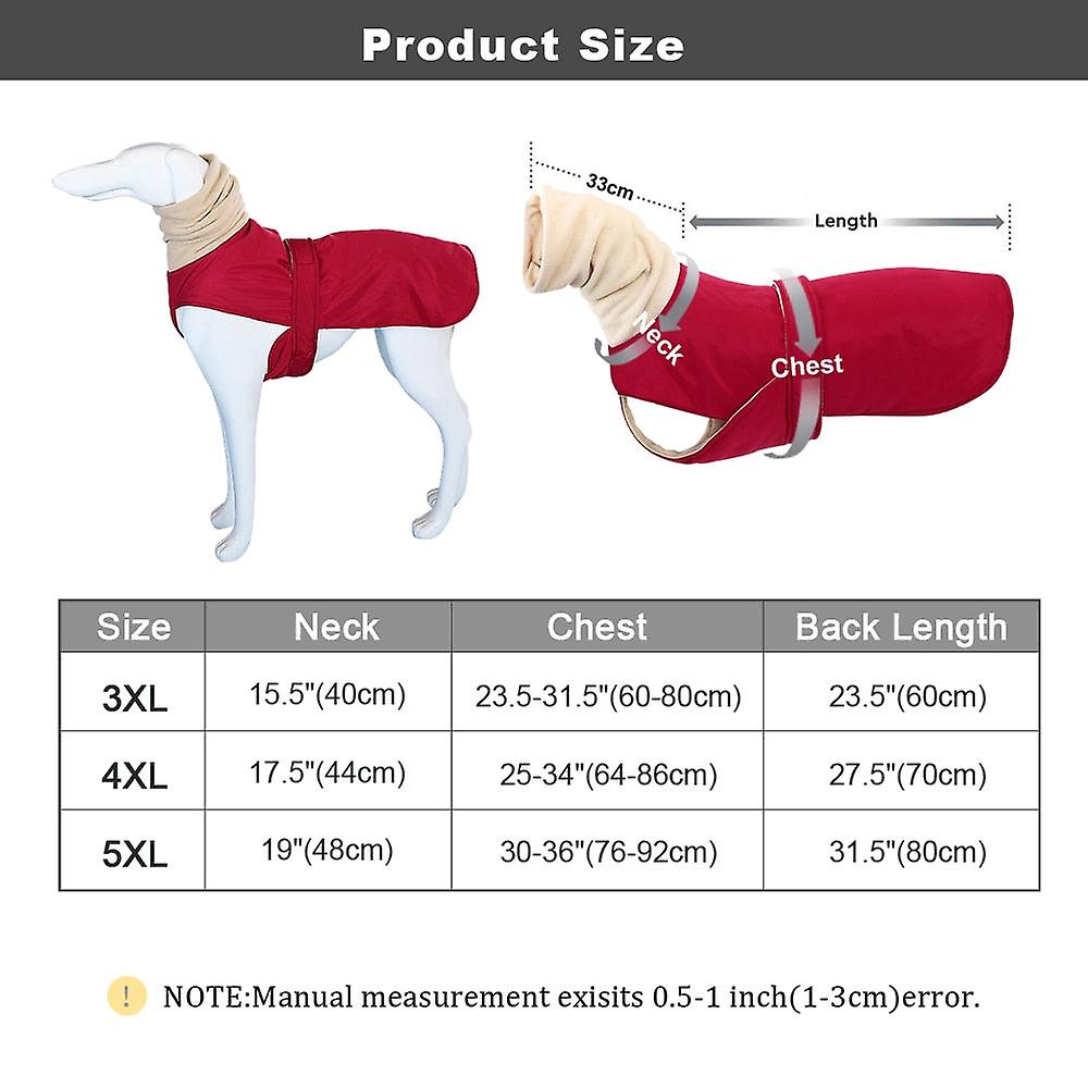 Greyhound winter warm dog coat