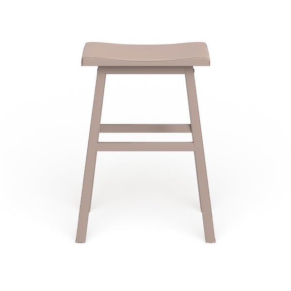 The Gray Barn Sennybridge Non-Swivel Grey Backless Counter Stool