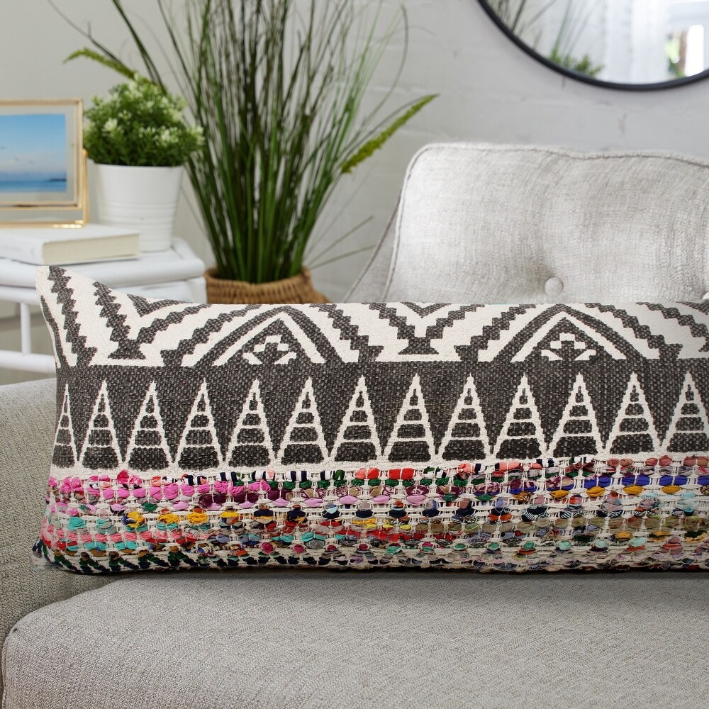 LR Home Boho Geometric Throw Pillow