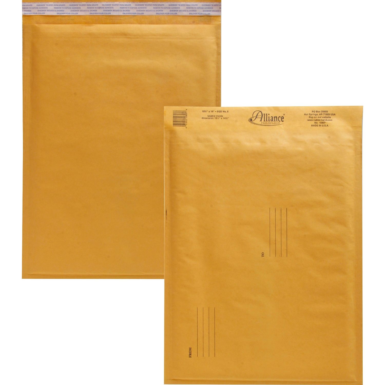 Kraft Bubble Mailers by Alliance Rubber Company ALL10807