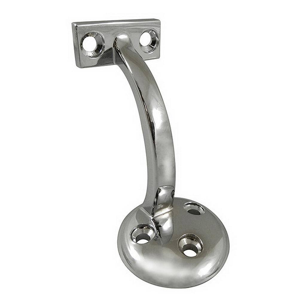 Onward 3-18 in. (80 mm) Chrome General-Duty Zamak Handrail Bracket for Flat Bottom Handrail 22820CV