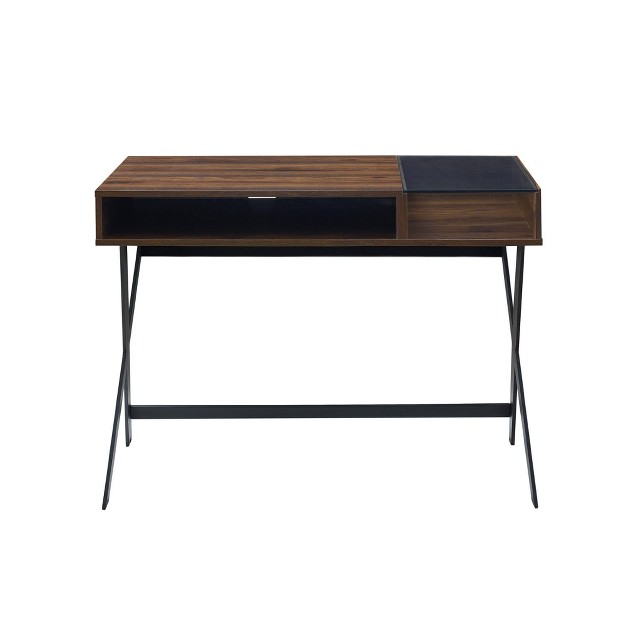 Modern Mixed Material Open Storage Computer Desk Saracina Home