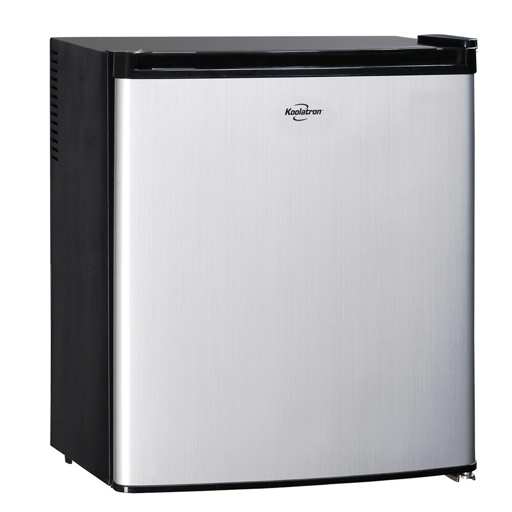 Koolatron Stainless Steel Compact Fridge  1.7 Cu Ft  110V AC/12V DC