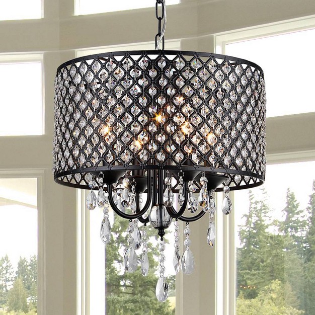 X 17 quot X 9 quot 4 light Monet Chandelier Black Warehouse Of 