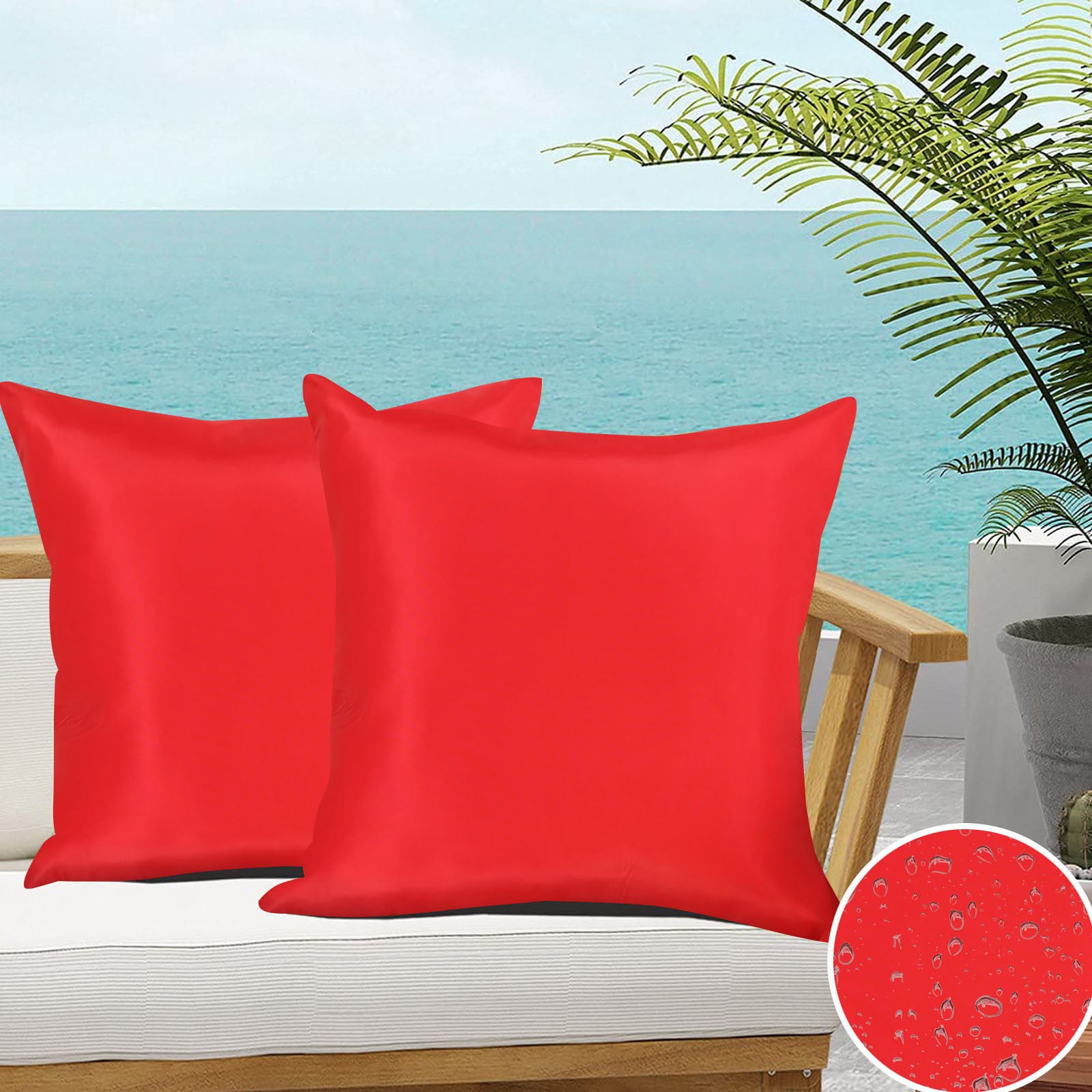 Aowvw Outdoor Waterproof Throw Pillow Covers Durable Vibrants Decorative Outdoor Pillows Cushion Case Pillow Shell For Patio Couch