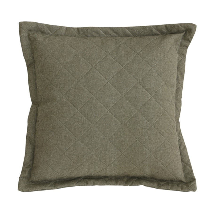 Quilted accent pillow - green