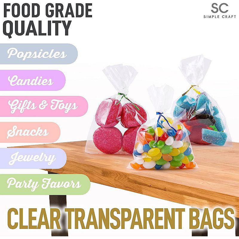 Plastic Candy Bags With Ties For Goodie Bags