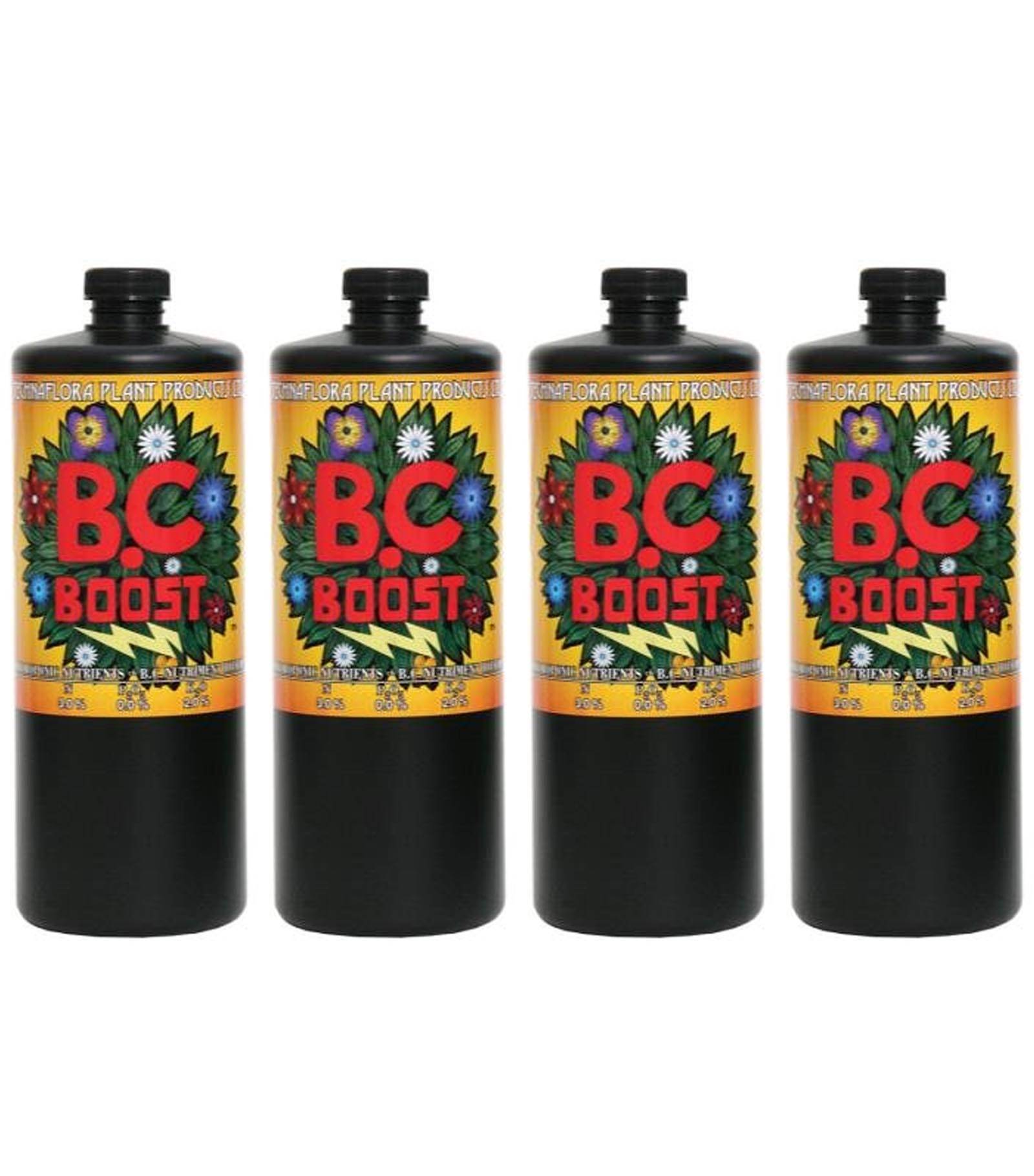 (4) Technaflora 1 Liter B.C. Boost Garden Fertilizer Nutrient Bottles |TFBCBST1L