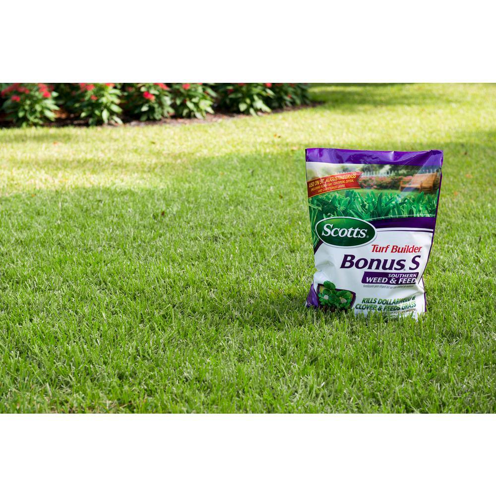 Scotts Turf Builder Bonus S 17.24 lbs. 5000 sq. ft. Southern Weed and Feed Weed Killer Plus Lawn Fertilizer (2-Pack) VB02158