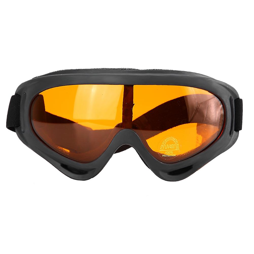 Uv400 Protection Windproof Anti-shock Goggles Motorcycle Sports Ski Glasses(orange)