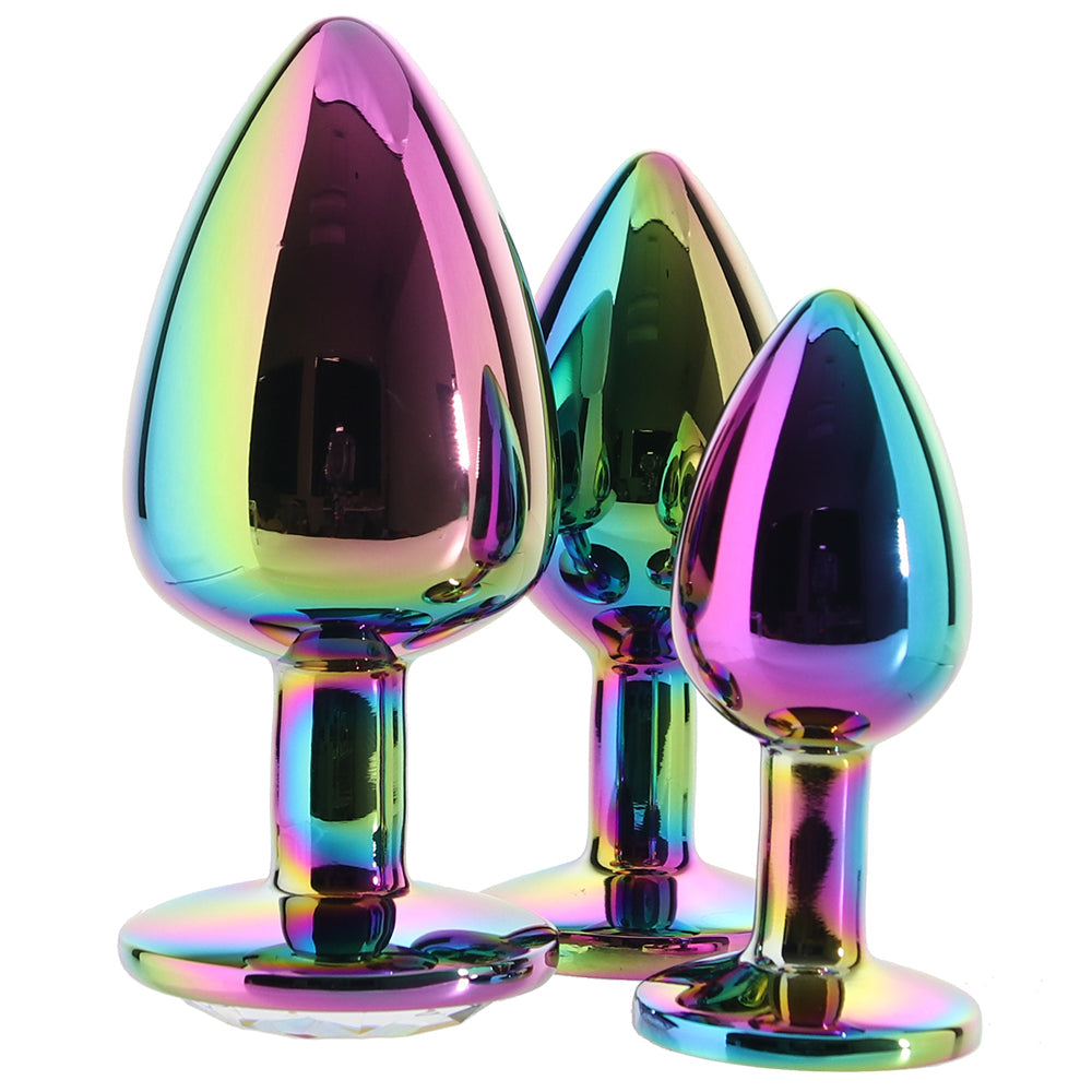 Rear Assets Round Gem Metal Plug Kit in Rainbow