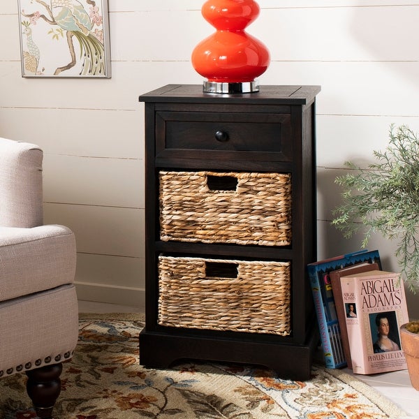 SAFAVIEH Carrie Brown Side Storage Side Table - 15.9