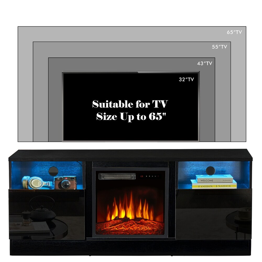 58 inches Fireplace TV Stand with 18\