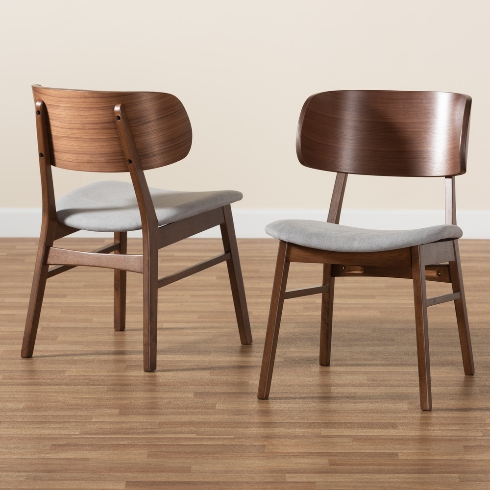 Alston Mid Century Modern Wood Dining Chair Set (2PCs)