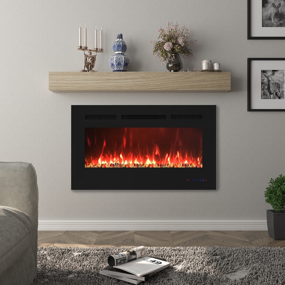 Clihome 30'' Built in and Wall Mounted Electric Fireplace   30 in.