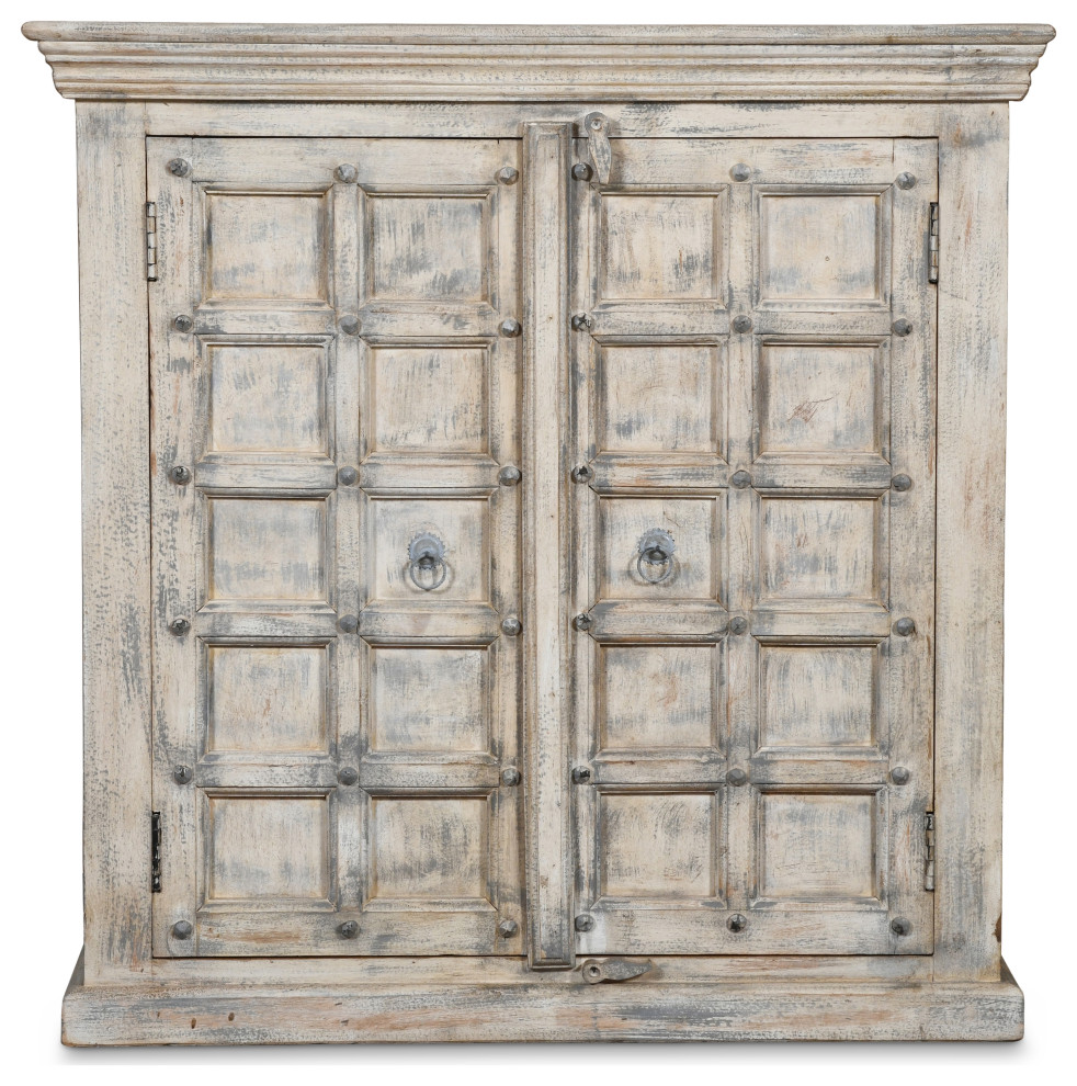 Dale Distressed Antique 2 Door Accent Cabinet   French Country   Accent Chests And Cabinets   by Timbergirl  Houzz