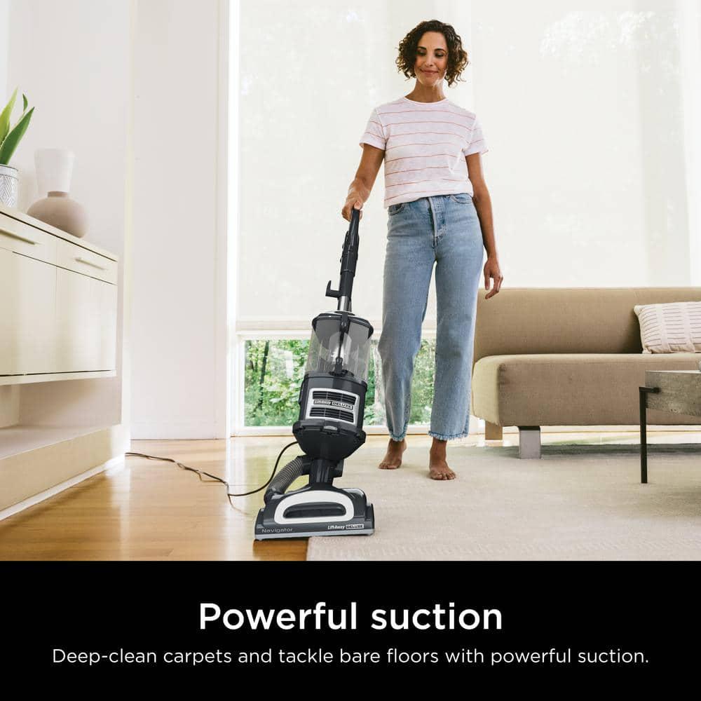 Shark Navigator LiftAway DLX Bagless Corded HEPA filter Upright Vacuum for MultiSurface and Pet Hair in Black  UV440