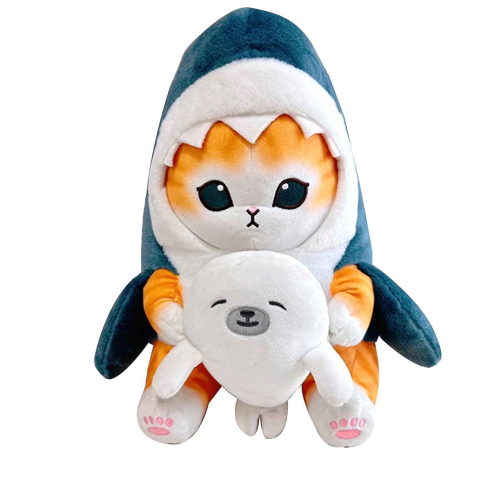 Shark Cat Cute Plush Doll Cute Shark Cat Soft Stuffed Animal Plush Toy