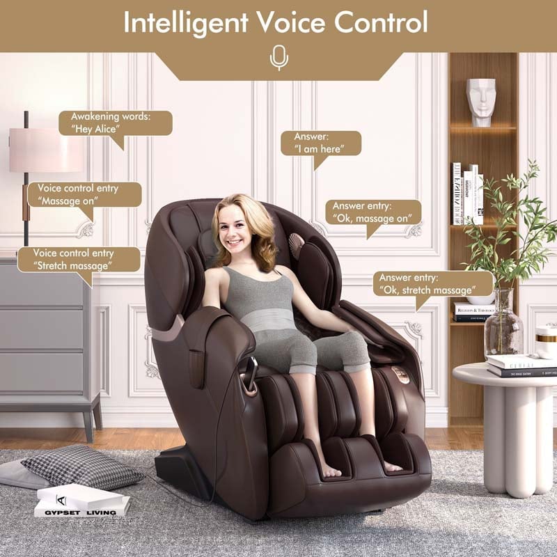 3D SL Track Zero Gravity Massage Chair Full Body Massage Recliner with AI Voice Control