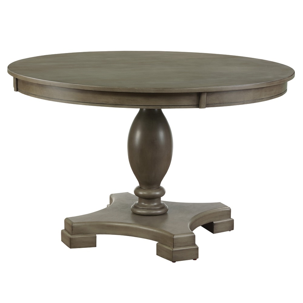 Solvang Grey Oak Dining Table with Pedestal Base