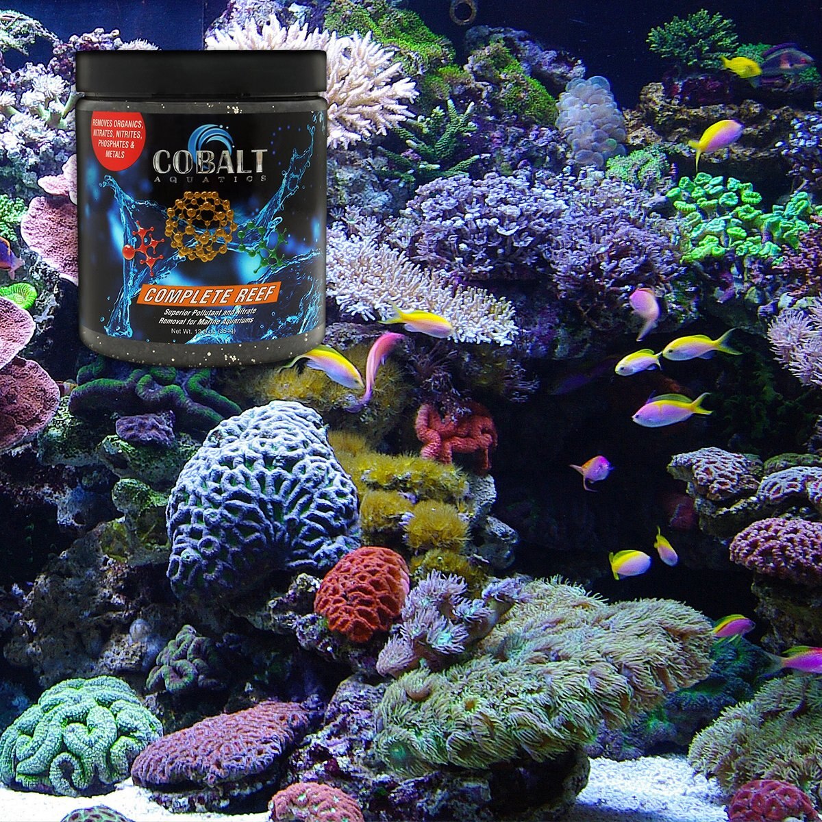 Cobalt Aquatics Complete Reef Superior Pollutant and Aquarium Nitrate Removal， 53-oz tub