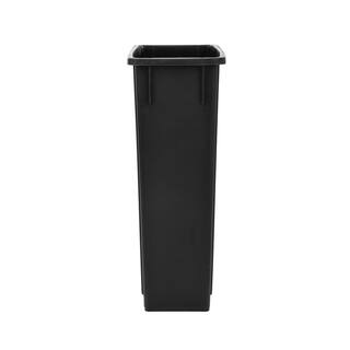 Alpine Industries 23 Gal. Black Plastic Waste Basket Commercial Slim Trash Can (3-Pack) 477-BLK-3PK