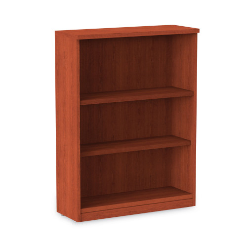 Alera Valencia Series Bookcase， Three-Shelf， 31.75w x 14d x 39.38h， Med Cherry (VA634432MC)