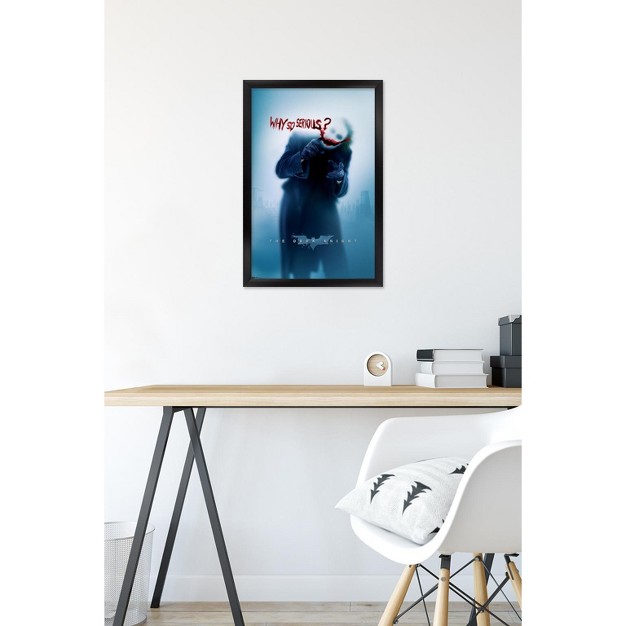 Trends International Dc Comics The Dark Knight The Joker Why So Serious Framed Wall Poster Prints