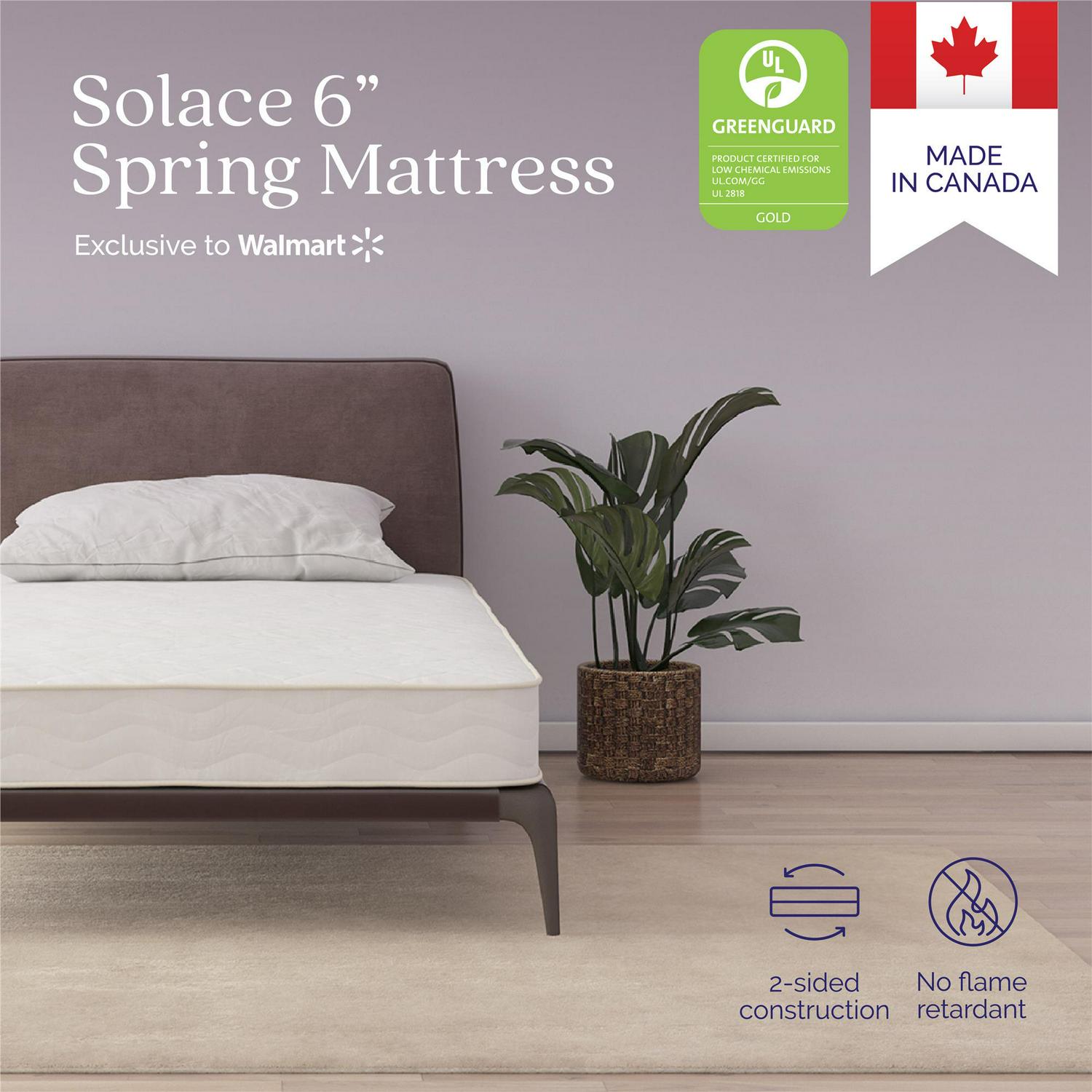 Signature Sleep Solace 6 Spring Mattress in a Box， Flippable， Twin