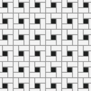 Merola Tile Spiral Black and White 12-12 in. x 12-12 in. x 6 mm Porcelain Mosaic Tile (11.07 sq. ft.  case) FKOMSP20