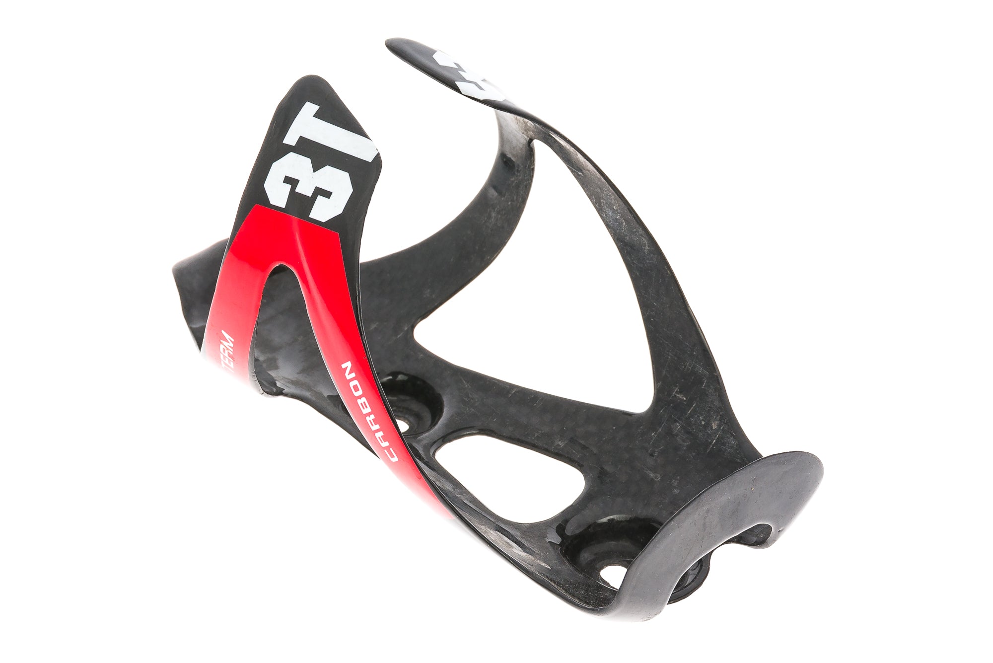 3T Team Carbon Water Bottle Cage Black/Red/White