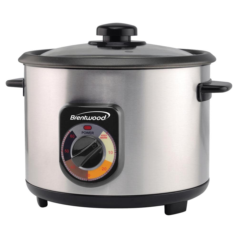 Brentwood Appliances 10-Cup Stainless Steel Crunchy Persian Rice Cooker with Lid TS-1020S