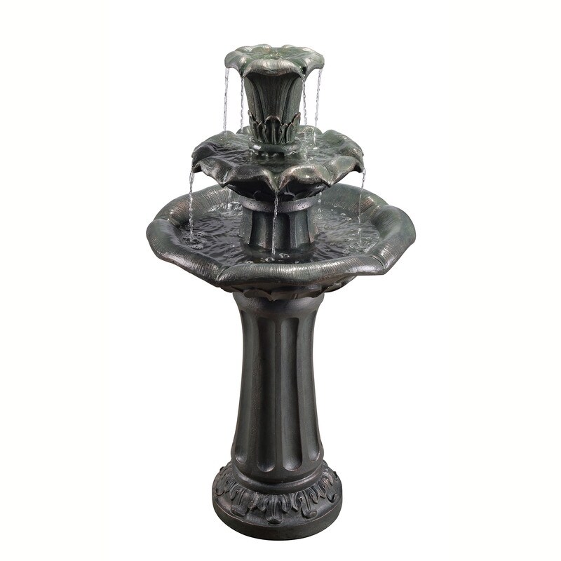 Teamson Home   Outdoor Lily Tier Fountain