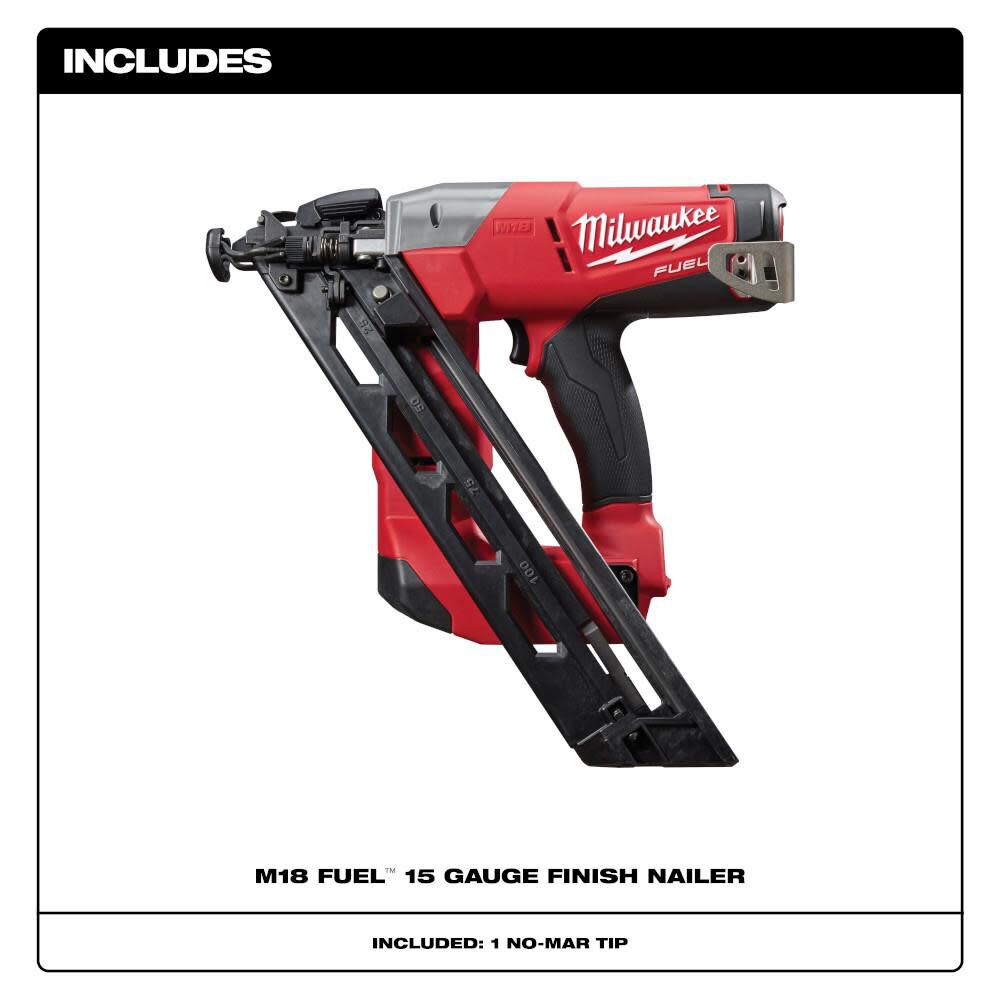 Milwaukee M18 FUEL 15 Gauge Finish Nailer 2743-20 from Milwaukee