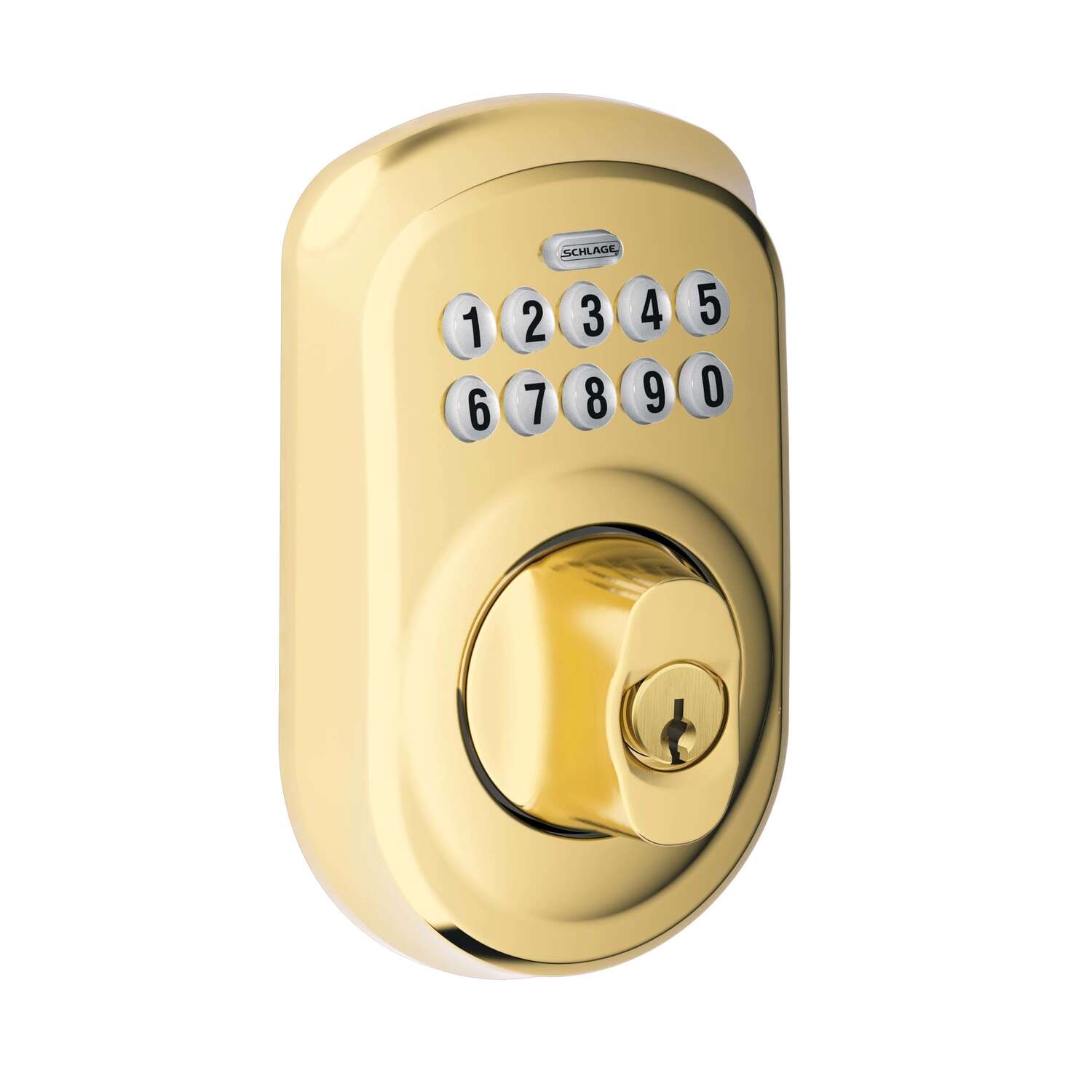 Schlage Bright Brass Steel Electronic Deadbolt