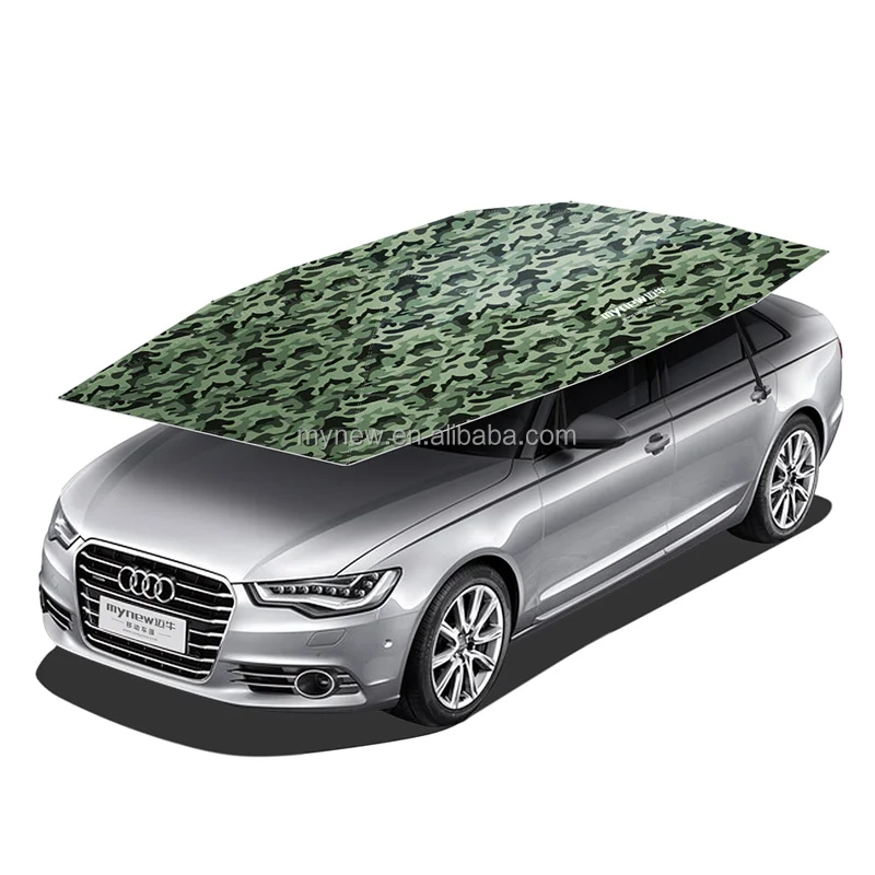 Outdoor camping use manual 210D High quality oxford fabric Outdoor Car Covering roof sun shade umbrella